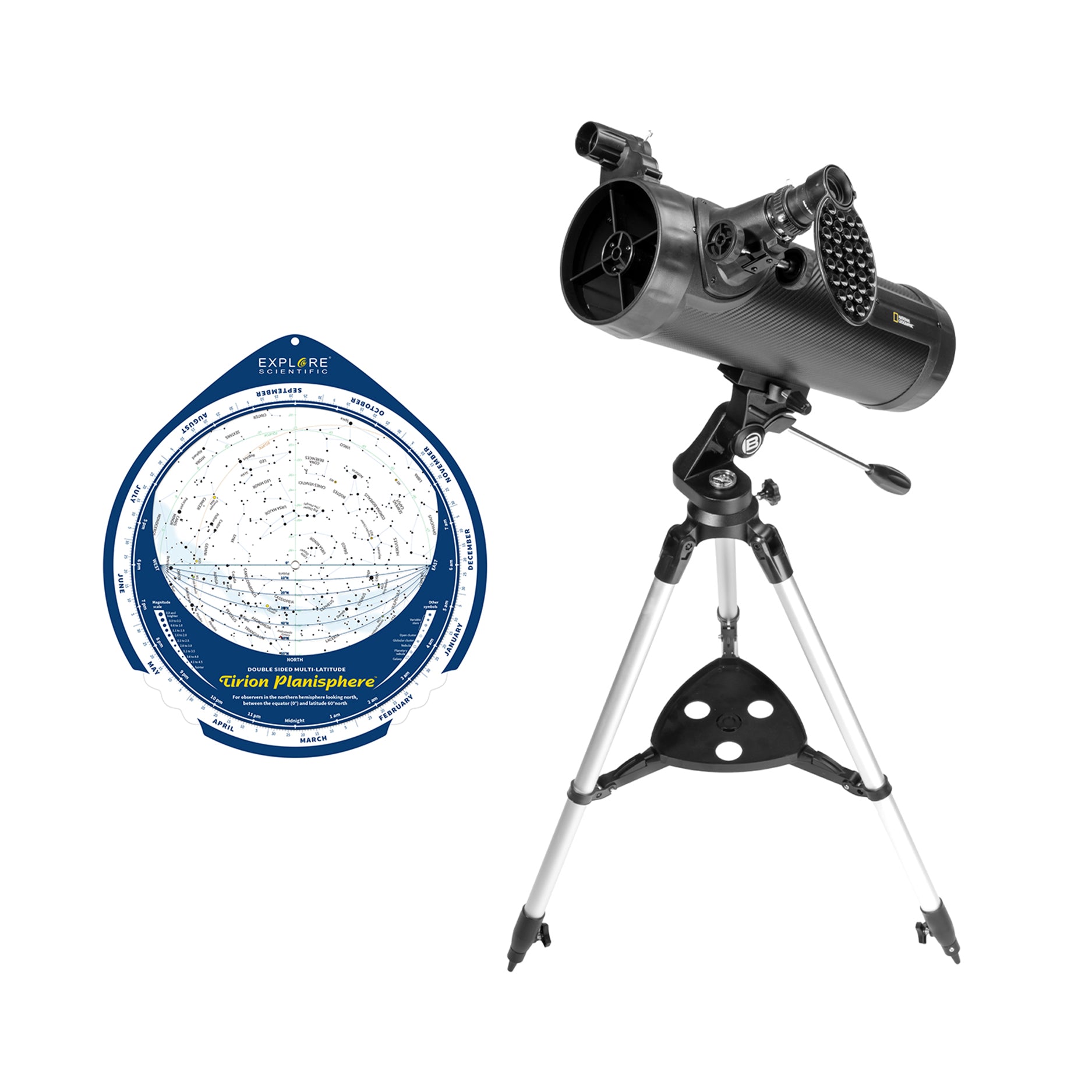 NT114CF 114mm Reflector Telescope + Planisphere Bundle