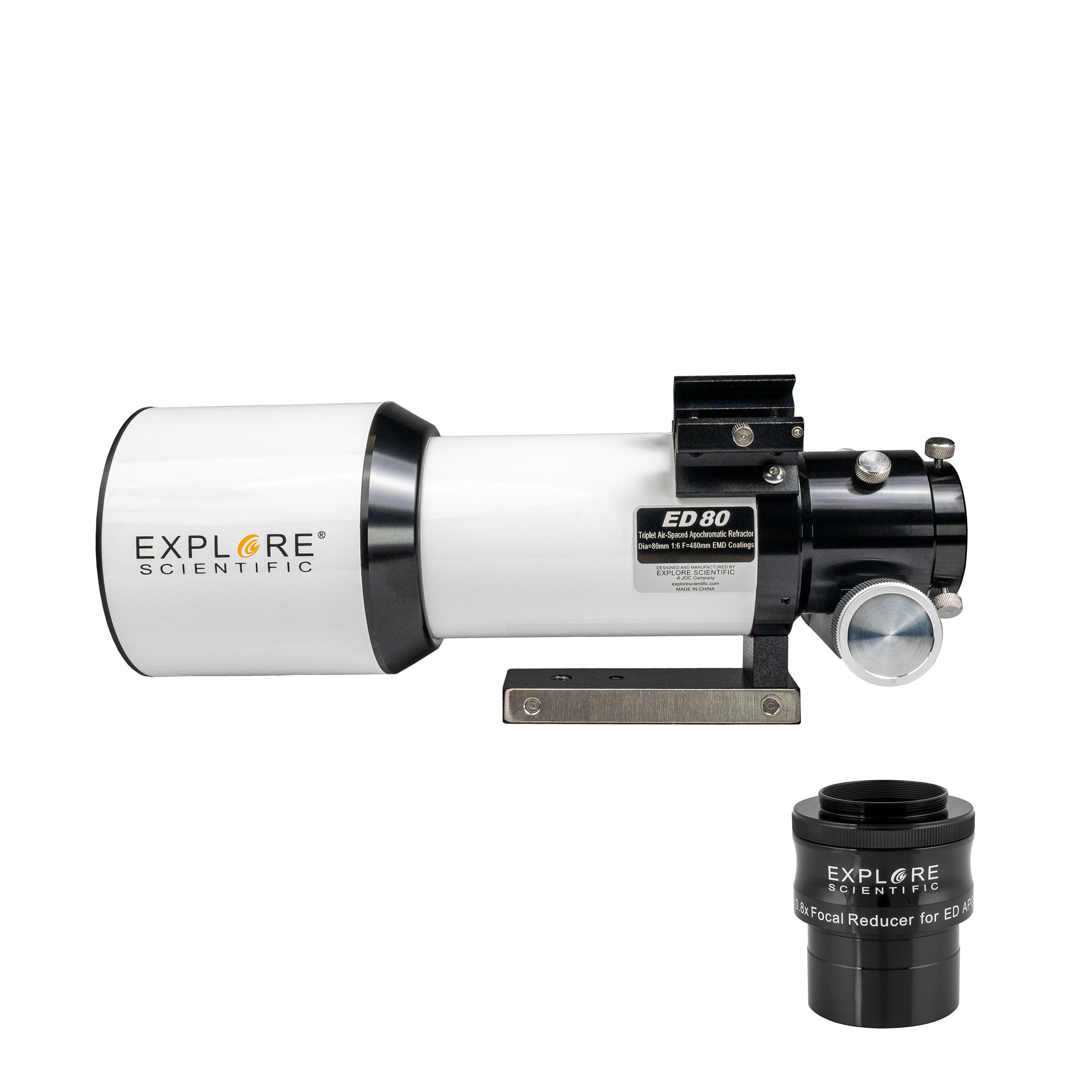 ED80 Essential Series Air-Spaced Triplet Refractor Telescope with 0.8x Focal Reducer