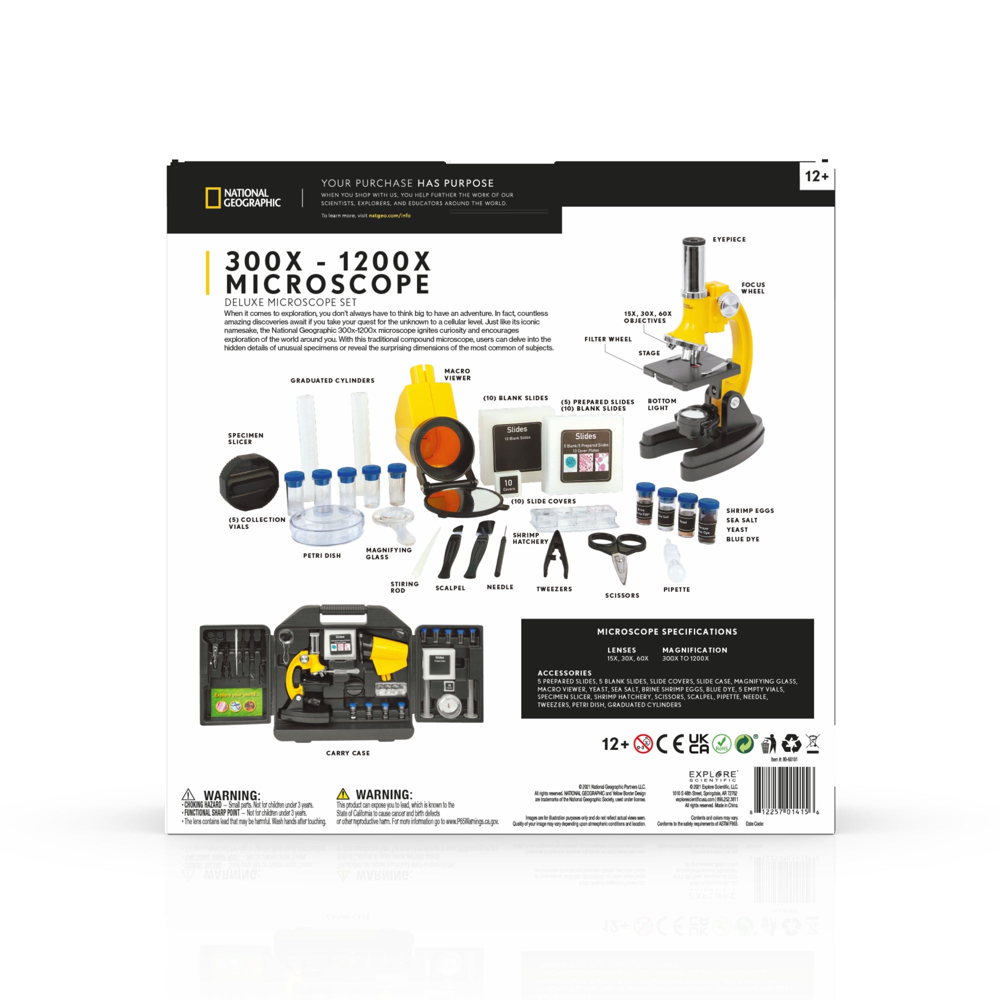 300x-1200x Microscope with Hard Case